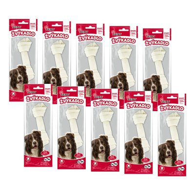 Akinu Uzel z bůvolí kůže pamlsek pro psy bílý žvýkací 15 cm 10 x 1 ks