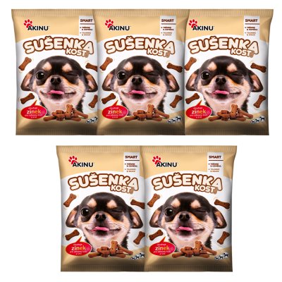 Akinu Kosti sušenka se zinkem pamlsek pro psy 5 x 400 g