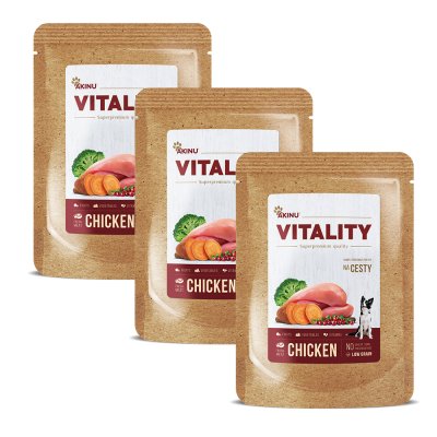 Akinu VITALITY na cesty kuřecí pro psy 3 x 300 g