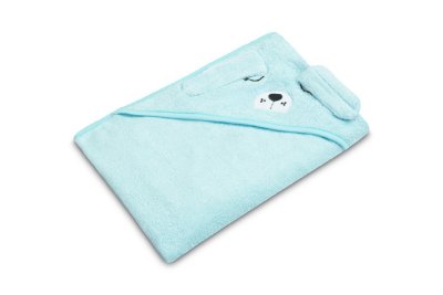 SENSILLO Dětská osuška 100x100cm, froté bavlna, Pejsek - modrá, tyrkys