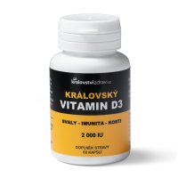 Království zdraví Královský Vitamin D3, 2000 IU, 60 rostlinných kapslí