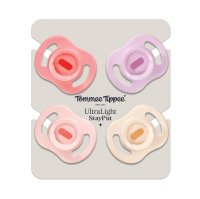 Tommee Tippee Silikonový Dudlík Ultralight Girl 0–⁠⁠⁠⁠⁠⁠6m 4 ks