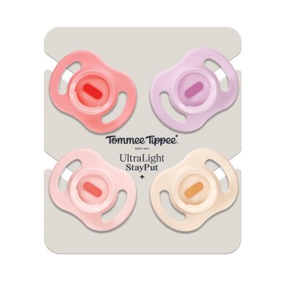 Tommee Tippee Silikonový Dudlík Ultralight Girl 0–⁠⁠⁠⁠⁠⁠6m 4 ks