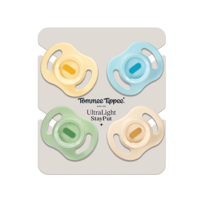 Tommee Tippee Silikonový Dudlík Ultralight Boy 0–⁠⁠⁠⁠⁠⁠6m 4 ks