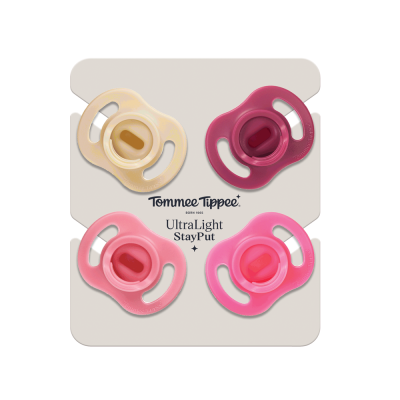 Tommee Tippee Silikonový Dudlík Ultralight Girl 6–⁠⁠⁠⁠⁠⁠18m 4 ks