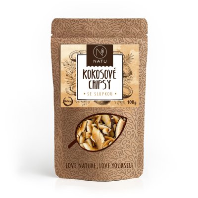 NATU Kokosové chipsy se slupkou 100 g