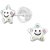 SILVER Dětské stříbrné náušničky Star Smile premium