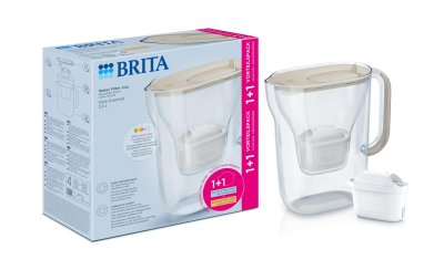BRITA Style Essential 2,4 l filtrační konvice písková + 2 filtry na tvrdou vodu