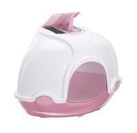 IMAC Krytý kočičí rohový záchod s filtrem 52 x 52 x 44,5 cm růžový