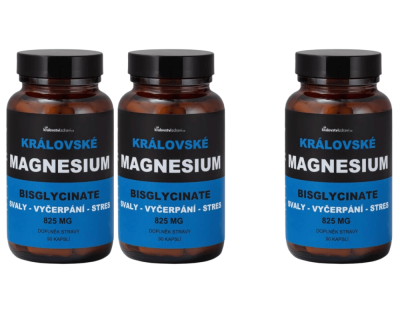 Království zdraví 2+1 ZDARMA Královské Magnesium Bisglycinate 825 mg + (Vitamín B6)
