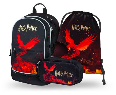 Baagl SET 3 Core Harry Potter Fénix: batoh, penál, sáček