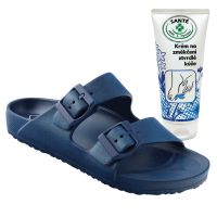 SANTE Dámské pantofle EB/2025 BLUE v.36 + krém na zvláčnění kůže