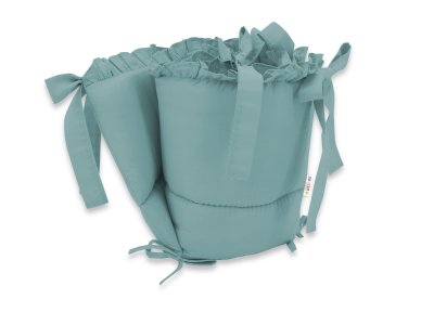 Baby Nellys Mantinel s volánkem do postýlky 120 x 60 cm, 180cm Royal - tm. mátový