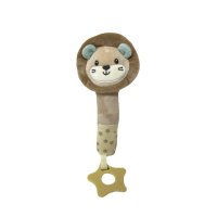 Tulilo Plyšová hračka s pískátkem a kousátkem Lvíček - béžová