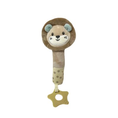 Tulilo Plyšová hračka s pískátkem a kousátkem Lvíček - béžová