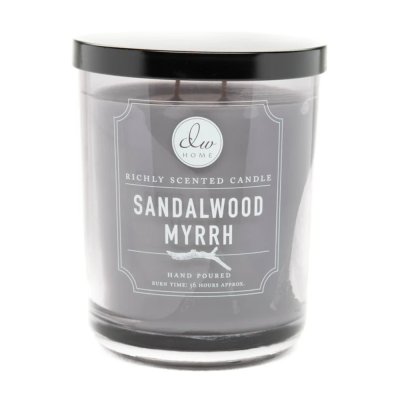 DW Home Signature Vonná svíčka ve skle Myrha a santalové dřevo 425 g