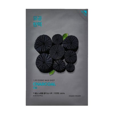 Holika Holika Pure Essence Charcoal čisticí plátýnková maska 23 ml