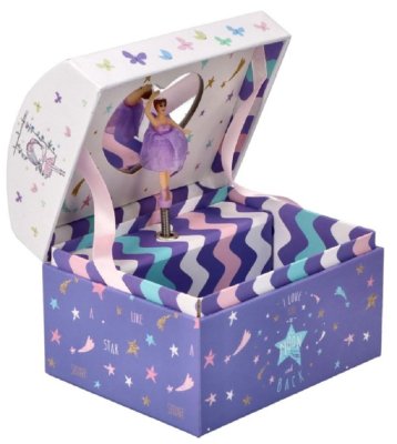 Adam Toys Hrací skříňka s tančící baletkou Adam Toys,  fialová