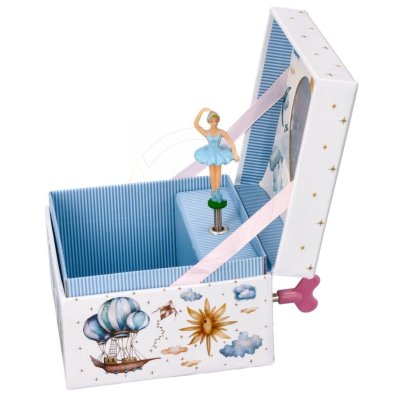 Adam Toys Hrací skříňka/šperkovnice Sladké sny Nef, krémová/modrá