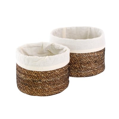 Toro Prošívaný košík z mořské trávy s podšívkou 2 ks