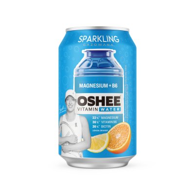 OSHEE Vitamínová perlivá voda Magnesium+B6 citron–pomeranč 330 ml