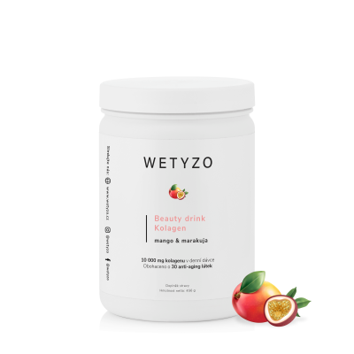 Kolagen Beauty drink s vitamíny pro vlasy, nehty a pleť - mango & marakuja