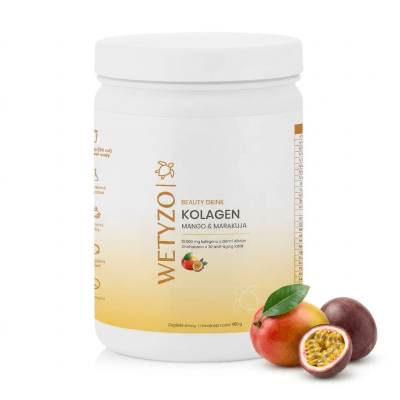 Kolagen Beauty drink s vitamíny pro vlasy, nehty a pleť - mango & marakuja