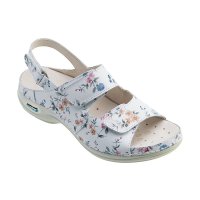 Nursing Care HELSINKI pracovní kožený pratelný sandál dámský květy WG9F1, 38