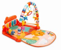 Toyz Vzdělávací edukační hrací podložka se zvuky ZOO - oranžová