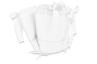 Baby Nellys Mantinel s volánkem do postýlky 120 x 60 cm, 180cm Royal - bílý, Baby Nellys