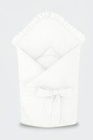 Baby Nellys Rychlozavinovačka s volánkem a stuhou Royal - bílá