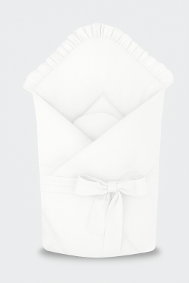 Baby Nellys Rychlozavinovačka s volánkem a stuhou Royal - bílá