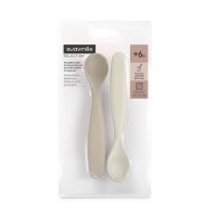 Suavinex Wonderland Lžičky 6m+ 2 ks krémová a bílá