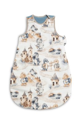 SENSILLO Spací vak mušelín, bavlna, Dráček, 70x45cm, S - jeans