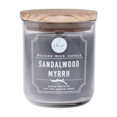 DW Home Signature Vonná svíčka ve skle Myrha a santalové dřevo 326 g