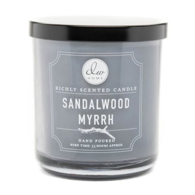 DW Home Signature Vonná svíčka ve skle Myrha a santalové dřevo 274 g
