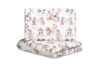 SENSILLO Mušelínové povlečení do postýlky 135x100, Dráček modrý, jeans