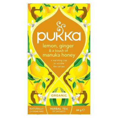 Pukka BIO Lemon Ginger Mankuka Honey porcovaný čaj 20x1,7 g