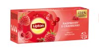 Lipton Raspberry & Cranberry porcovaný čaj 20x1,7 g