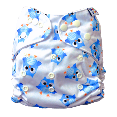 GaGa's pleny Látková plena AIO Sova bílá