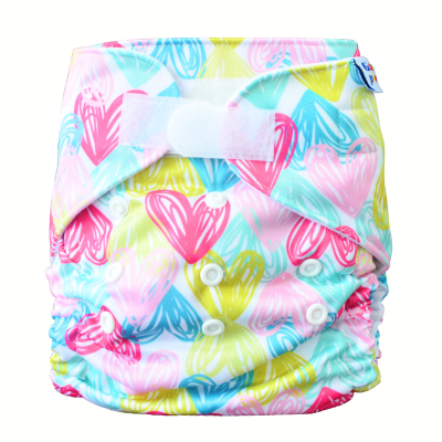 GaGa's pleny Látková plena AIO Srdíčka na suchý zip