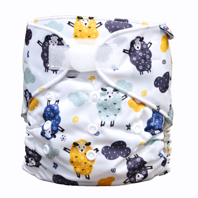 GaGa's pleny Látková plena AIO Ovečky na suchý zip