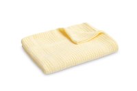 SENSILLO Jemná ažurková bavlněná dečka 110x70 - krémová