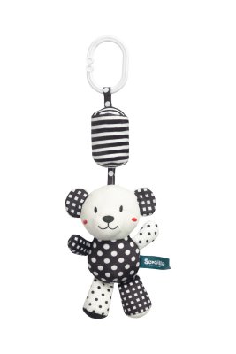 SENSILLO Závěsná hračka nejen do kočárku BLACK&WHITE - Medvídek