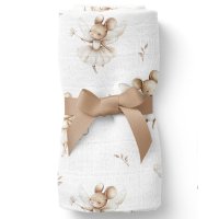 BocioLand Luxusní osuška, plenka 110x110cm, bambusová, Myšky