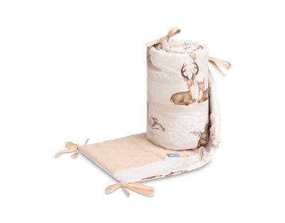 SENSILLO Mantinel do postýlky, mušelín, bavlna - Zábava v lese, béžový