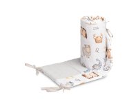 SENSILLO Mantinel do postýlky, mušelín, bavlna - Hvězdná zvířátka, šedá, bílá