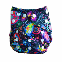 GaGa's pleny Novorozenecké svrchní kalhotky Páv na patentky