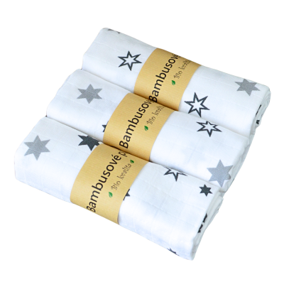 GaGa's pleny Bambusové pleny Premium Quality mušelín Bílá