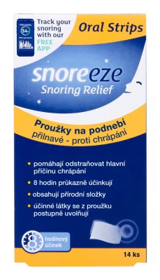 SNOREEZE Proužky na podnebí proti chrápání 14 ks